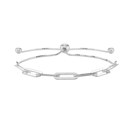 Silver Paper Clip Bracelet 4g